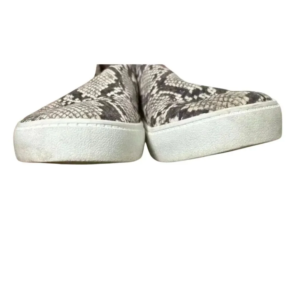 Steve Madden Fayna Women’s Snake Print Slip-On 10 Sneakers Trendy Casual Flats